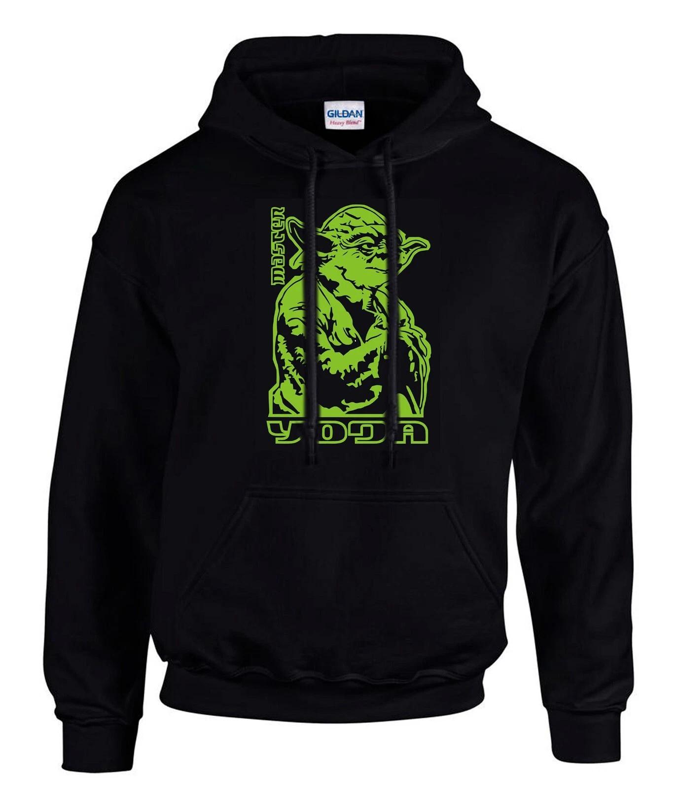 Star Wars MASTER YODA episode Fun Schwarze Hoodies Kapuzenpullover -3113-SW XXXL