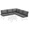 4-Piece Garden Seating Group Lounge Furniture Set 4-Piece, 115 Cm X 61 Cm X 65 Cm, Grey + White