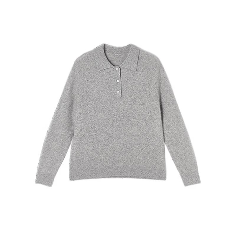 Xiangying Polo Collar Wool Sweater