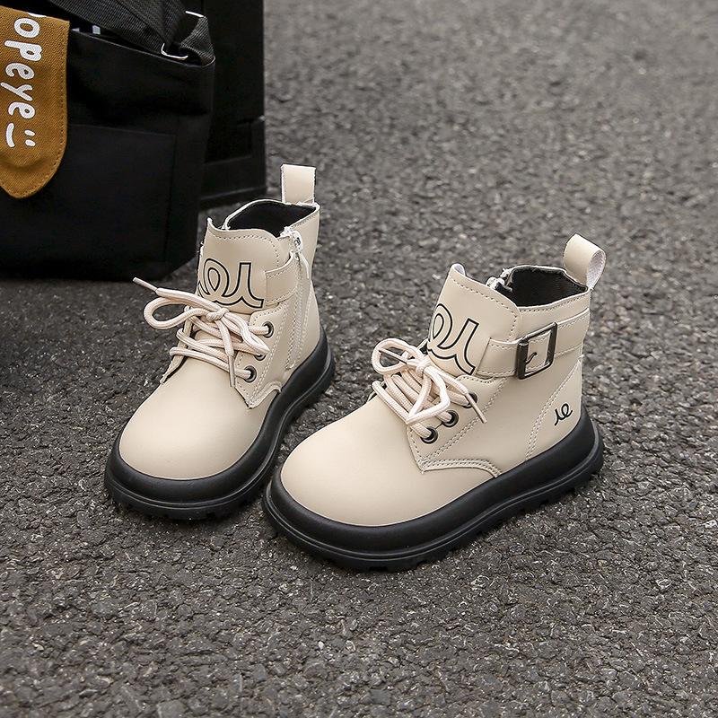 

Детские универсальные ботинки Мартин в британском стиле 2025 лето новые для девочек одинарные кожаные ботинки для мальчиков нескользящие модные ботинки 25