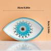 Multipurpose Creative Oval Eye Shaped Jewelry Tray Sturdy Ceramic Rings Holder Accessory for Fashionable Women Ladies