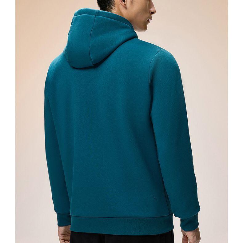 Anta Printed Letter Fleece Hoodie Men Hoodies Sailor-Blue 152341738N-2