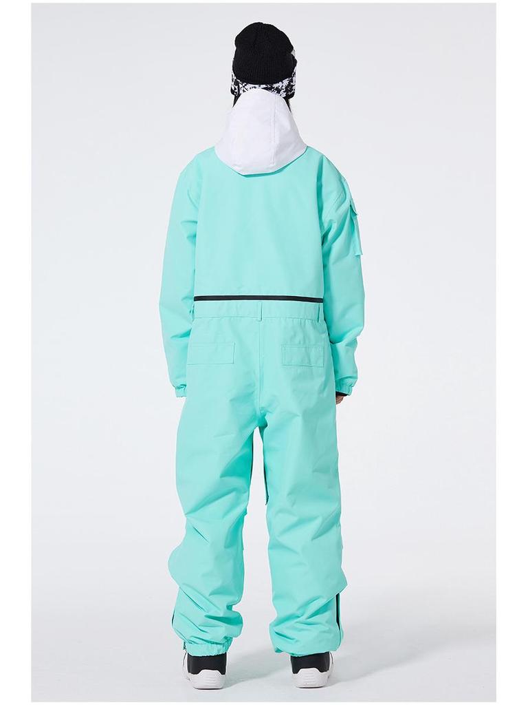 Unisex jednodílná lyžařská a snowboardová kombinéza: Volné, větruodolné, voděodolné a teplé pro zimní venkovní dobrodružství