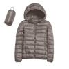 Ultra-light Plus Size Thin Down Jacket Women Autumn Winter Slim Short Hooded Warm White Duck Down Coat Women Outerwear