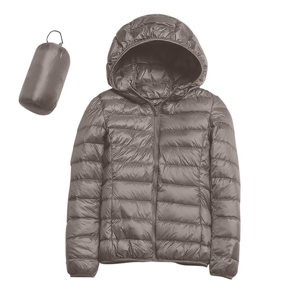 Ultra-light Plus Size Thin Down Jacket Women Autumn Winter Slim Short Hooded Warm White Duck Down Coat Women Outerwear