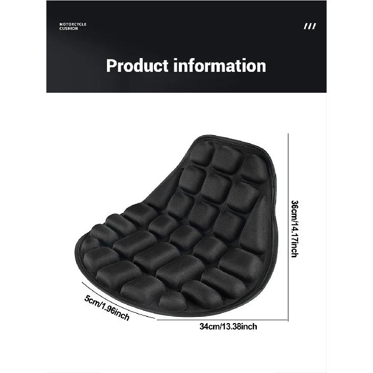 SEAMETAL Motorcycles Seat Cover Cushion Black EVA Foam Soft Comfortable Seat Cushion Universal for Motorbike Electric Bike