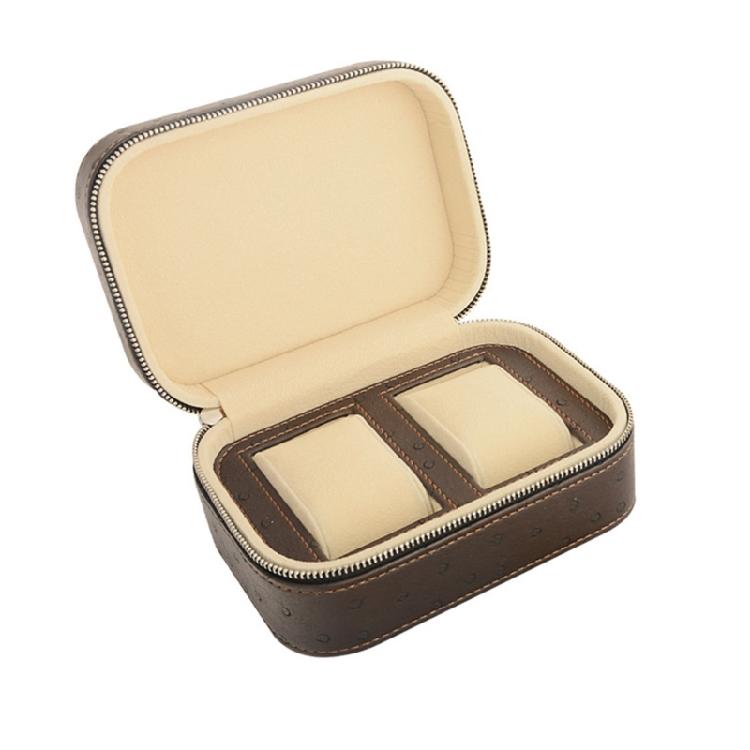 2 Slots Exquisite Watches Storage Box Holder Dustproof Anti-scratch for Personal