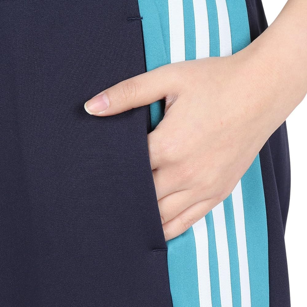Adidas JSY04 Jersey Seasonal Loose Color Block Double Knit Track Legend Fusion Size Women's Bottoms, Sportswear, Fit, Pants, Ink/Arctic (IM8700), J/M