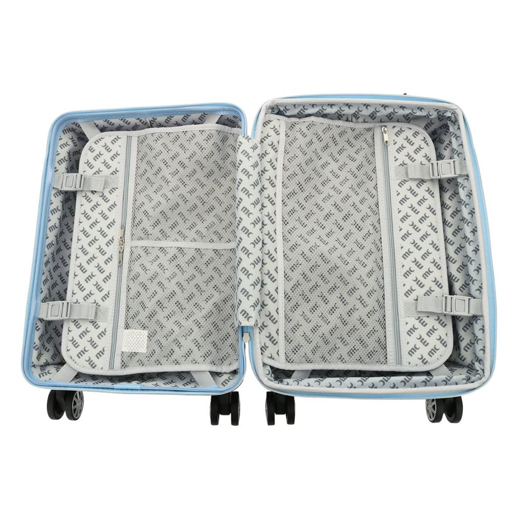 Marie Claire Suitcase TSA Expandable Zipper Dual Pearl 72cm No. 240-5000, 30L-35L Capacity, 3.2kg, Carry-on, Lock, Closure, Wheels, 1-3 Nights, White,