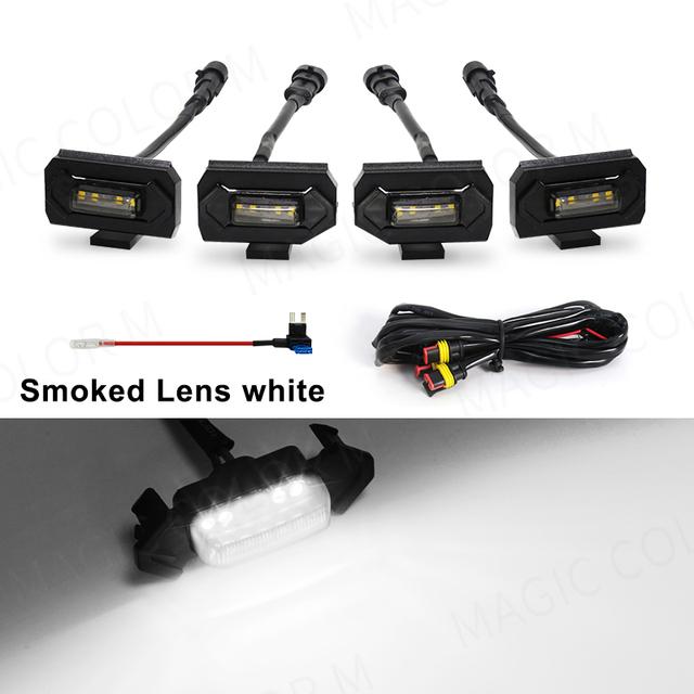 

Для Toyota Tacoma Off Road & Sport 2020 2021 2022 светодиодный гриль-светильник на переднюю сетку автомобиля, предупреждающие дневные огни DRL, дневные ходовые огни, 4 шт. 4pcs/set белый