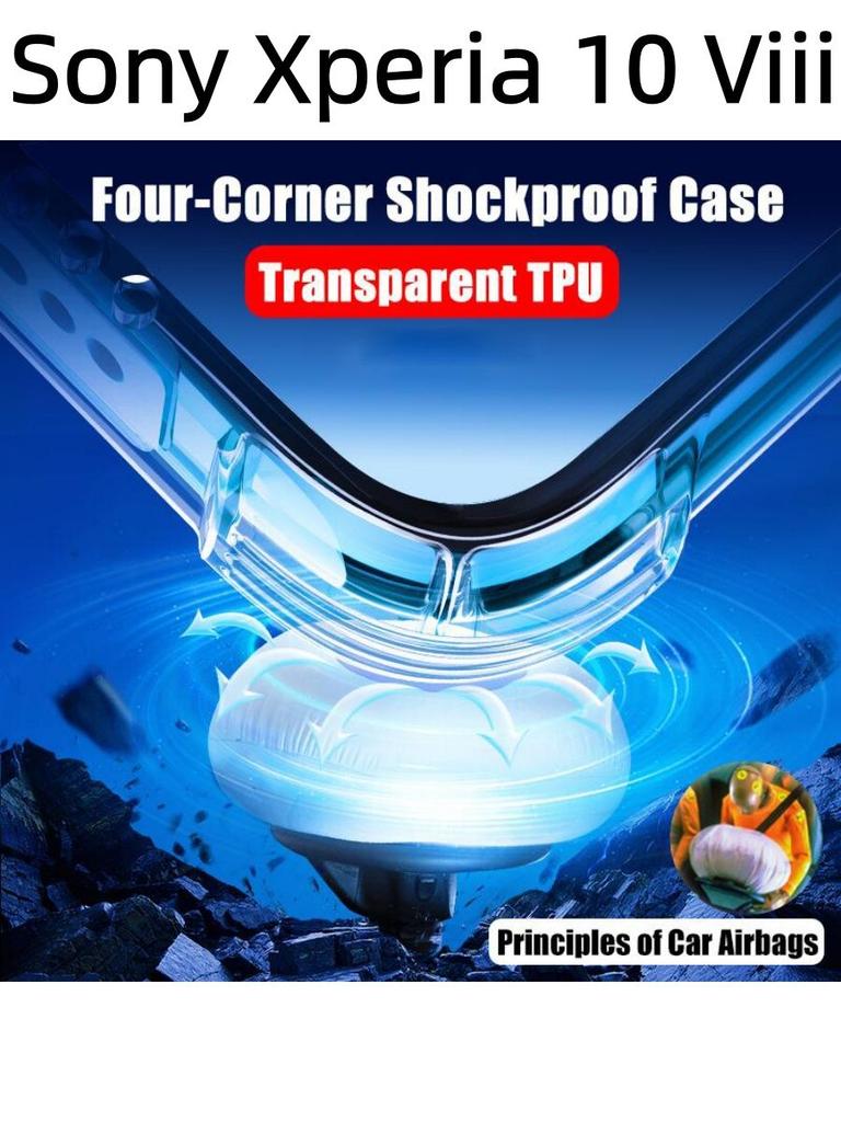 For Sony Xperia 10 Viii Case Air Protection Silicone Clear Transparent Shockproof Housing for Sony Xperia 10 Viii Phone Casing
