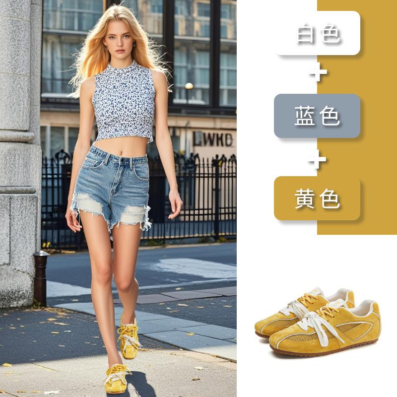 Wula Grass Pigskin Insoles Retro German Training Shoes Women's 2025 Summer New Women's Shoes Casual Versatile Leather Forrest Gump Shoes