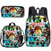 Roblox Student Schoolbag Korean Version Of Primary And Secondary School Backpack Ins Style Fashion Trend Backpack Three-Piece Set