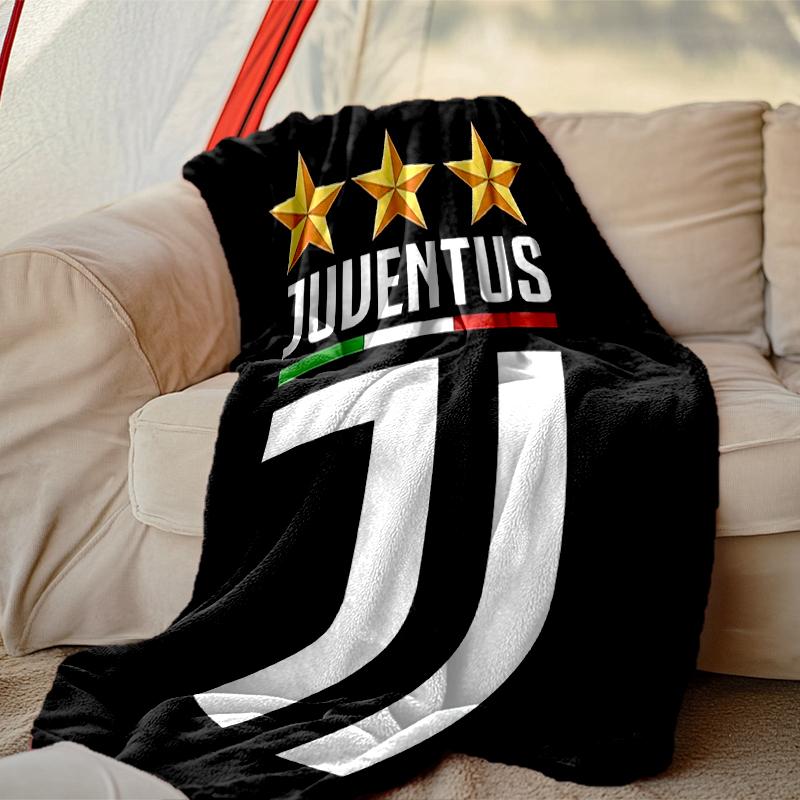 1 Stück Juventus Fußballclub Decke, Gemütliche Bedruckte Überwurfdecke, Ein Herzliches Geschenk für Ihre Familie und Freunde