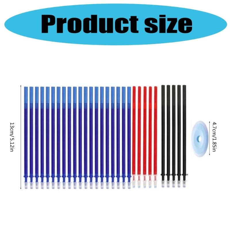 Set de 30/45 Recambios de Bolígrafo Borrables con Borrador Recambios de Bolígrafo de Gel de Colores Punta Fina de 0.5 mm Para Material Escolar de Oficina