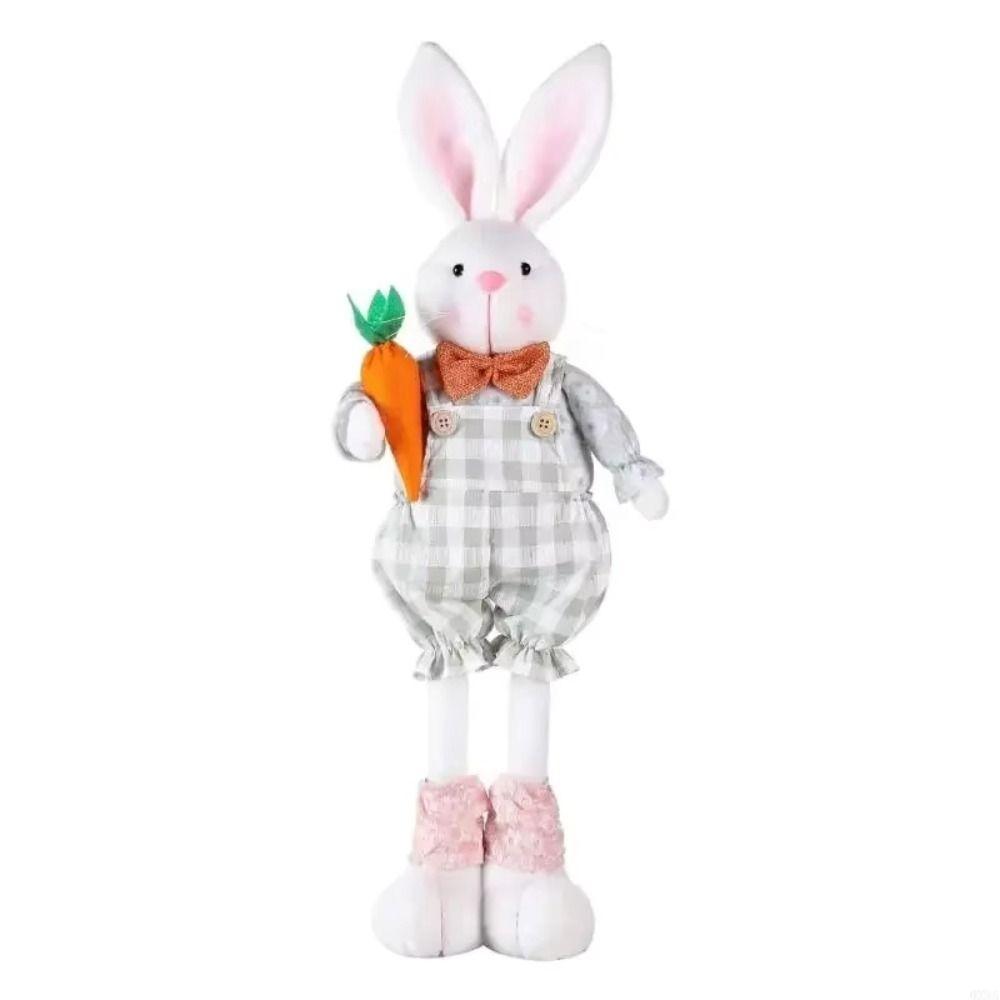Height Figurine Easter Rabbit Figurine Resizable Design Adjustable Figurine  Home Ornament