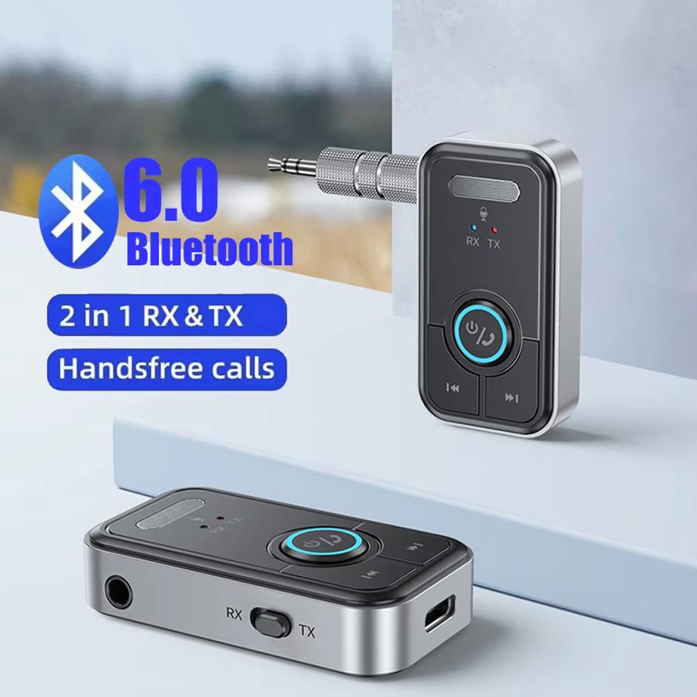 2 In 1 Car AUX Wireless Receiver Bluetooth 5.3 Adapter USB Mini Stereo Audio Music Bluetooth Receiver Transmitter Adapter