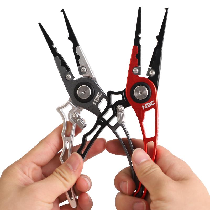 Stainless Steel Fishing Scissors - Multi-function Fishing Line Cutter with Split Ring Opener & Retractor