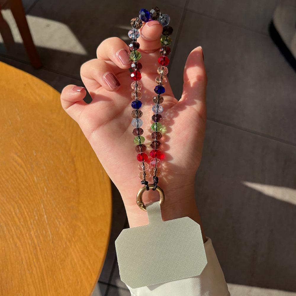 Anti-lost Mobile Phone Chain Lanyard Cellphone Strap Crystal Phone Straps  Card Pendant