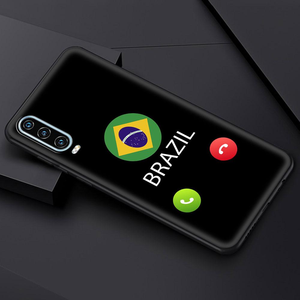 Brazil Brazilian Flag Football Phone Case For Huawei P30 Lite P50 Pro P20 P40 Lite E P Smart Z 2021 Y6 Y7 Y9 2019 Y6p Y9s Cover