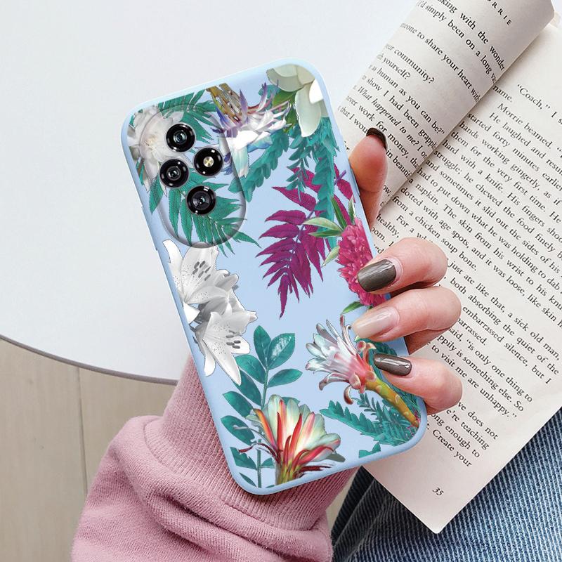 For Honor 200 Case Honor200 Phone Cover Popular Flower Lovely Cartoon Cat Soft Silicone TPU Funda For Honor 200 Protector Bumper