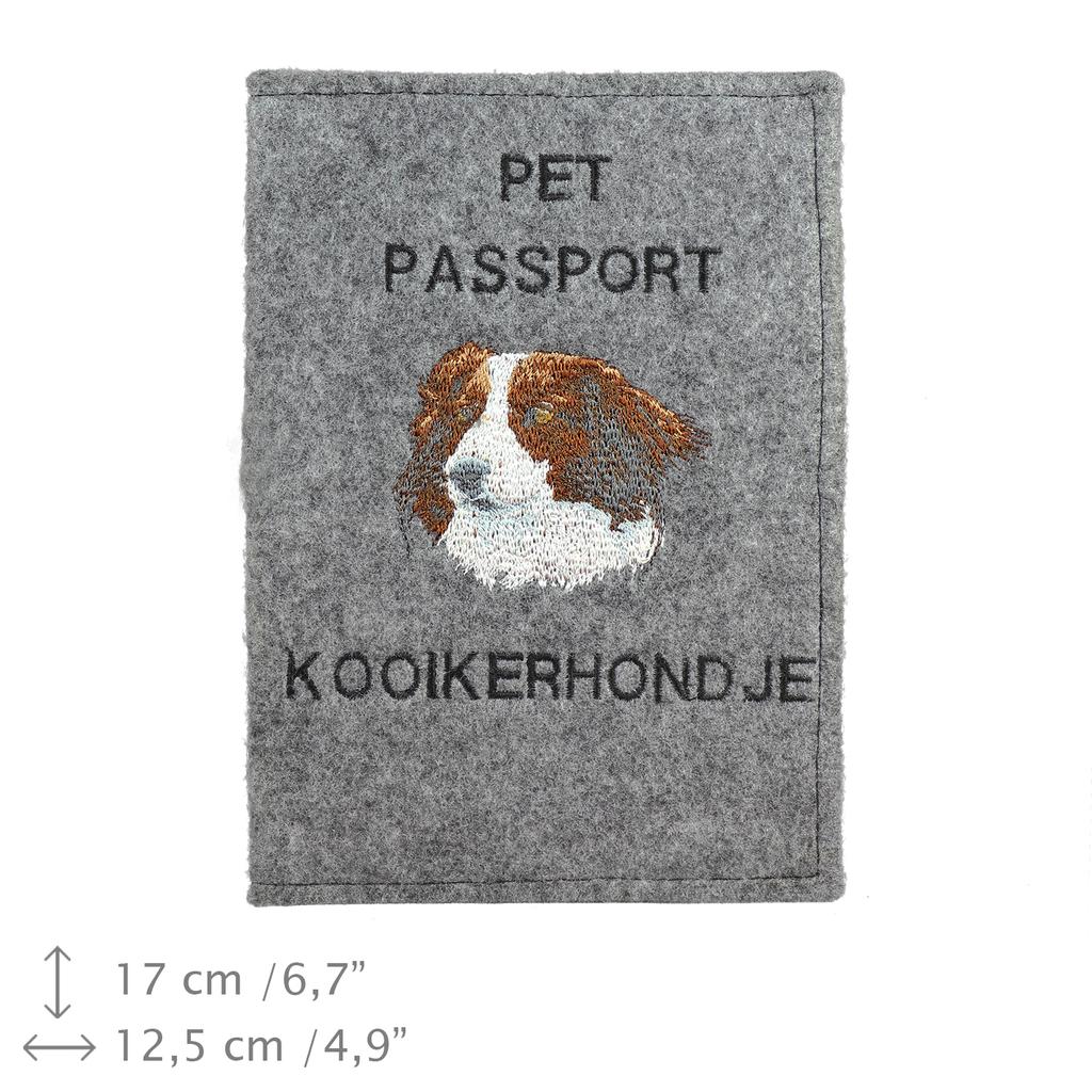 Kooikerhondje - Dog Passport Case, Document Case, Gift for the Traveller from the Art-Dog Brand