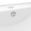Luxury Wash Basin with Faucet Hole Matte White 60x46 Cm Ceramic