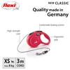 Flexi New Classic Tape XS (Under 12kg), 3m, Red [Dog Lead]