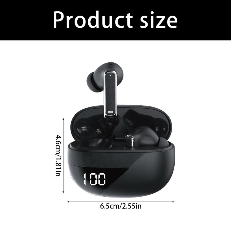 NE115 Wireless Sports In Ear Headphones With Digital Battery Display For Long Music Playbacks