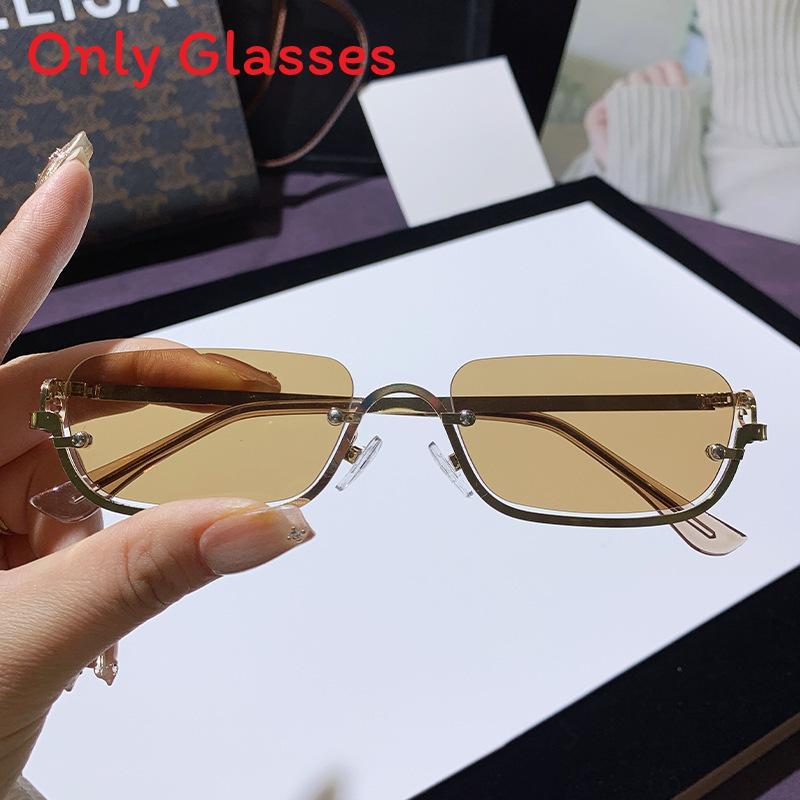 Y2k Metallic Square Sunglasses With Uv400 Protection For Fashion Casuals