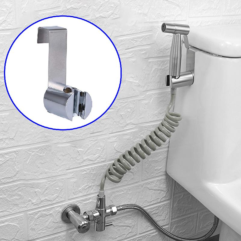 Bidet-Sprühhalter Toiletten-Badezimmer-Aufsatz Edelstahl-Halter Gebürstete Fassung Wandhaken für Handbrause