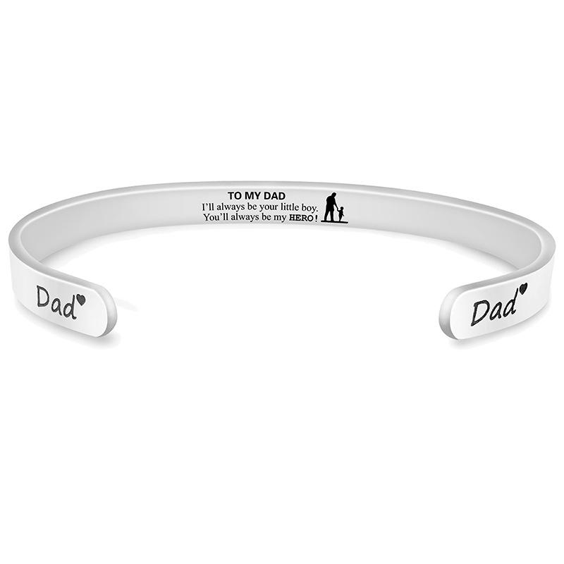 Otwarta bransoletka ze stali tytanowej z motywem krzyża - Idealny prezent na Dzień Ojca lub Boże Narodzenie.