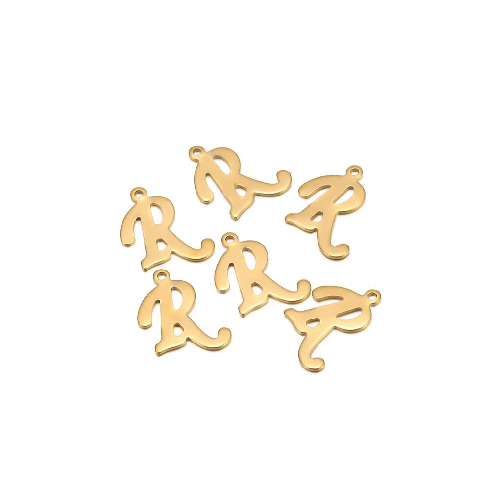 30pcs Stainless Steel A-Z 26 Cursive Font Letter Pendant Alphabet Charms Necklace Pendant DIY Jewelry Bracelet Making Earrings