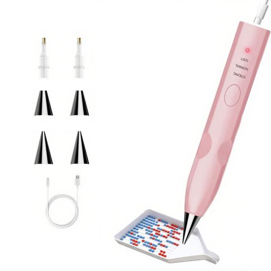 Electric Diamond Art Pen Vacuum Diamond Placement Tool USB Rechargeable No Wax Needed Diamond Art Pen for Beginners Adults