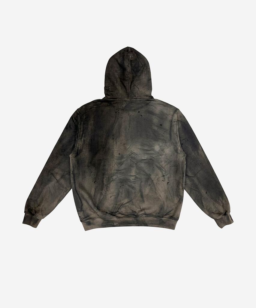 BLR Irregular Washed Sweat Hoodie Brown