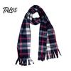 Warm Lightweight Velvet Scarf Double Sided for Kids, Soft Thickened Plaid Neck Warmer Unisex Winter Boys and Girls, Comfortable Wrap Outdoor