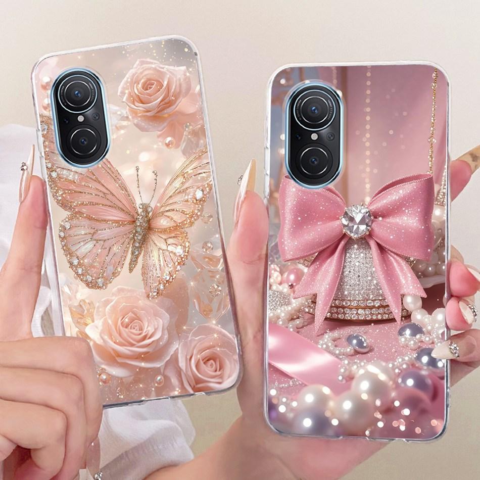 For Huawei Nova 9 SE Nova9 Cute Flower Butterfly Cat Painted Case For Huawei Nova 9 9SE Soft Silicone TPU Phone Cases