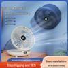 High-Speed USB Rechargeable Wall-Mounted/Tabletop Folding Fan for Efficient Air Circulation