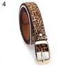 Women Fashion Paint Waist Belt Faux Leather Alloy Buckle Casual Waistband Strap