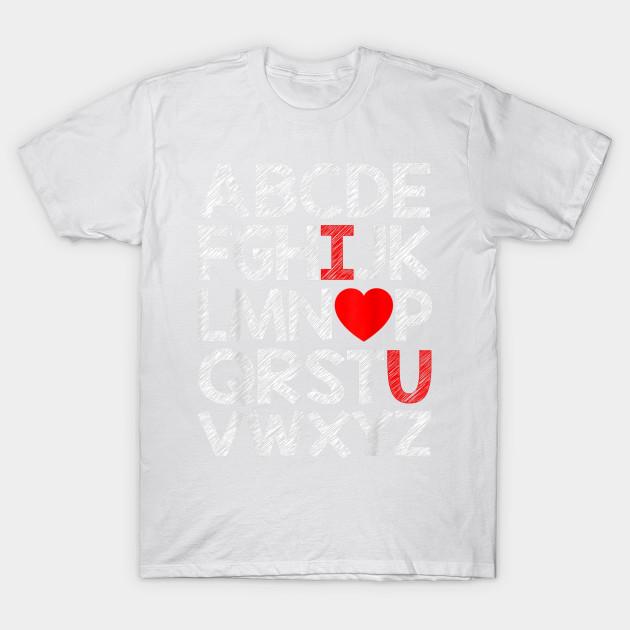 Buy T Shirt Women Alphabet Abc I Love 