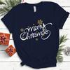 Top da Donna in Cotone Natale Coquette Stampa Fiocco High Street Moda Trendy Pullover Magliette da Donna