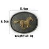 Higanbana Ethnic Style Oval Denim Belt Buckle - Unique Alloy Smooth Design