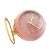 Tischwecker Studentenwohnheim Mini-Wecker Ornamente Einfache Metall-Tischuhr Rosa
