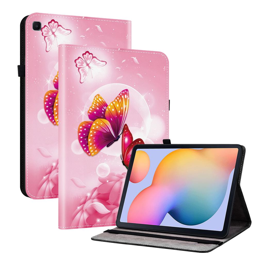 PU Leather Tablet Case for Samsung Galaxy Tab S6 Lite (2024)-11 Styles! Durable,with 2 Stand Slots,Pencil Holder & Card Slots,Flexible TPU Back Cover
