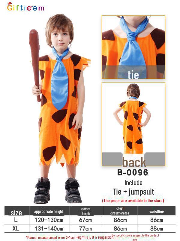 

GIFTROOM Індіанський костюм: Костюм первісної людини/жінки на Хелловін для дорослих та дітей Medium