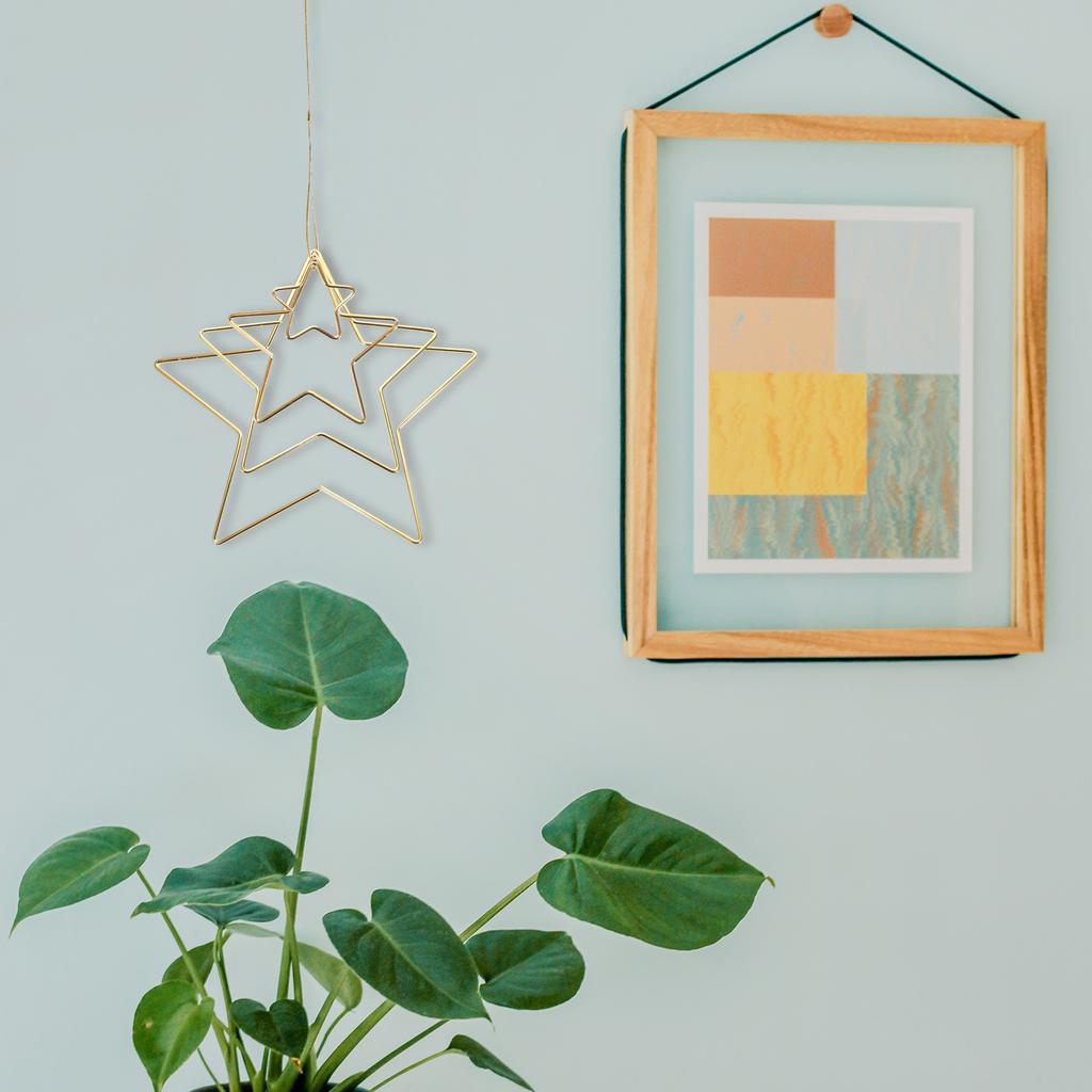 12 Stück Girlande Pentagramm Eisenkreis Metallreifen für Basteln DIY Kranzringe Zubehör Traumfängerförmig