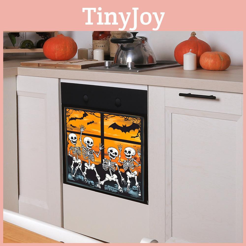 Sun Setting Halloween Skull Bat Celebrations Glass Cabinets Home Decor Stickers