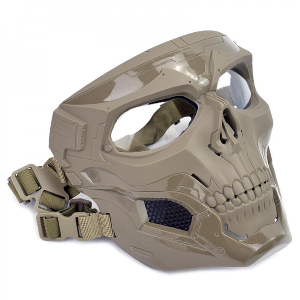 Skull Messenger Tactical Full Face Mask, Halloween Cosplay Scary Mask, Protective Mask for CS Airsoft Wargame