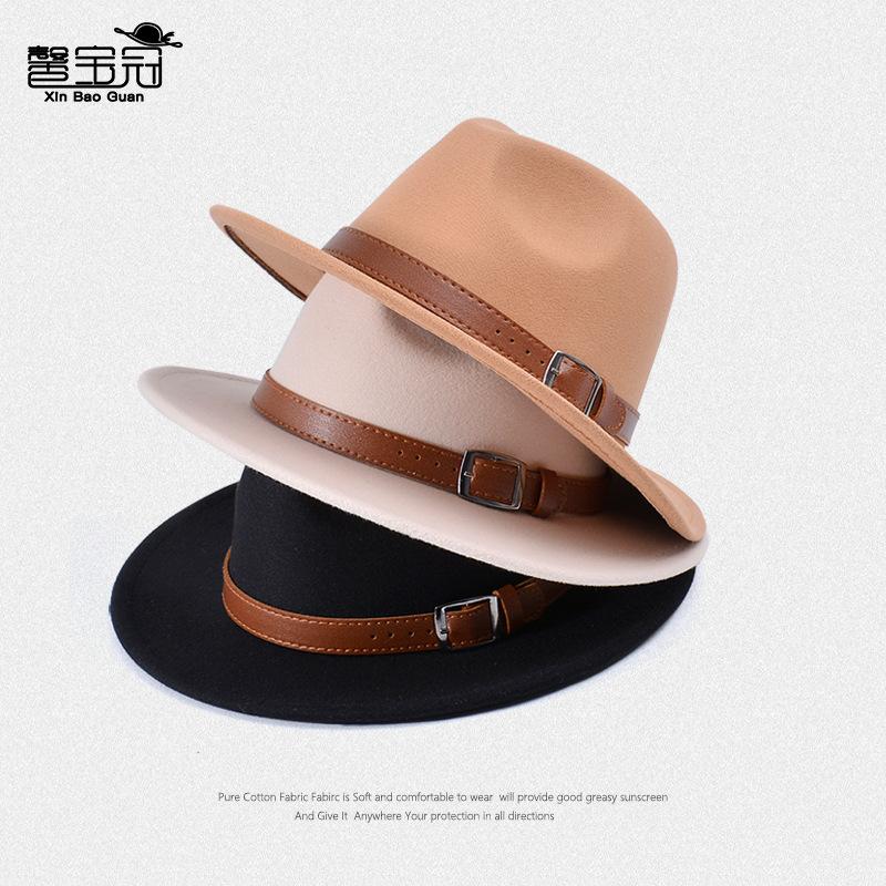 8444 Big Eaves Outdoor Sunshade Jazz Hat Western Cowboy Hat Men's British Gentleman's Top Hat