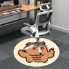1pc Cartoon Capybara Print Chair Carpet for Office, Soft Flannel Throw Mat, Perfect for Office,Holiday Party Decoration Choice Yy251113159